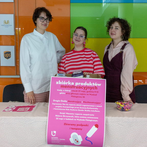 Collection as part of the campaign to collect menstrual products