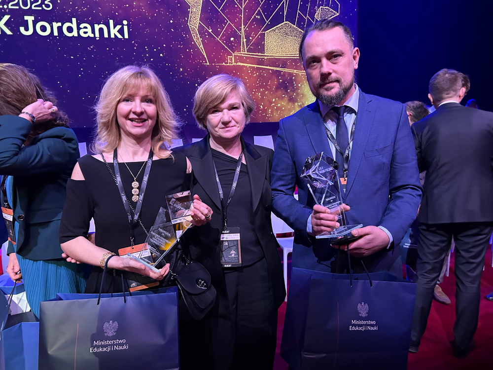 Rector of the University of Lodz with Dr D. Kaczorowska-Spychalska and Prof. Strapagiel during the gala