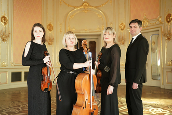 The four musicians - members of the Incontro Quartet 